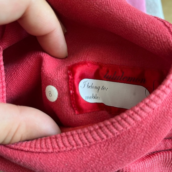 Lululemon Sweat-shirt size 8 red Perfect condition - Picture 2 of 8